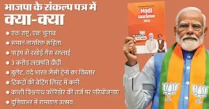 BJP Manifesto 2024 : Key Focus and Objectives 